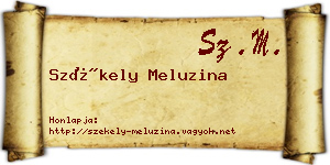 Székely Meluzina névjegykártya